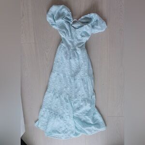 Long Sky Blue Garden Dress